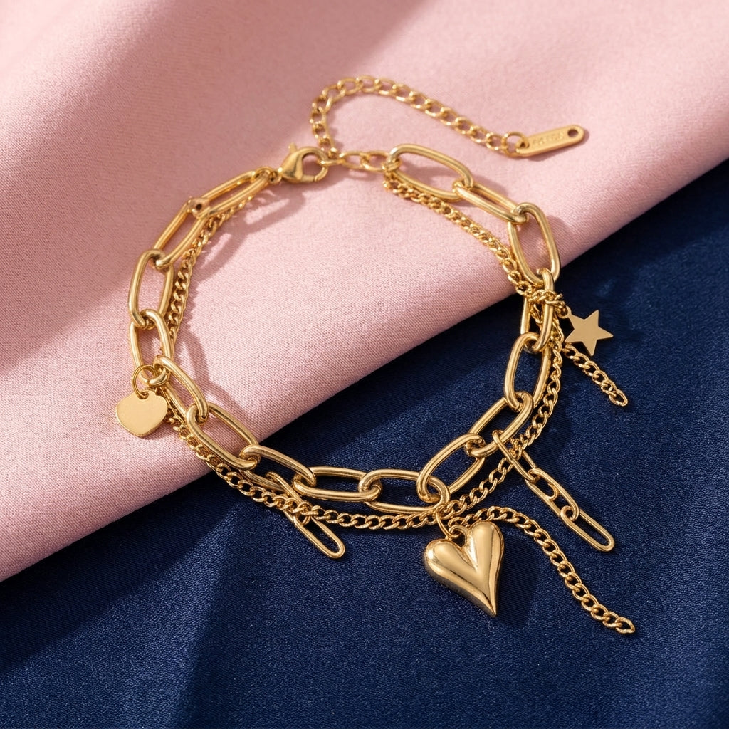 Brazalete dije de corazón