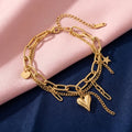 Brazalete dije de corazón