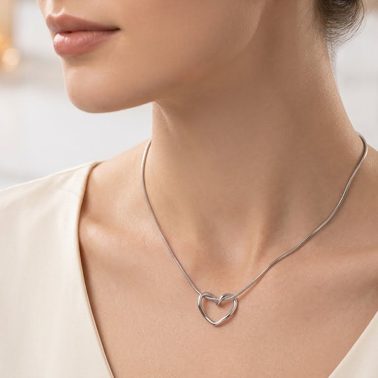 Collar corazón infinito