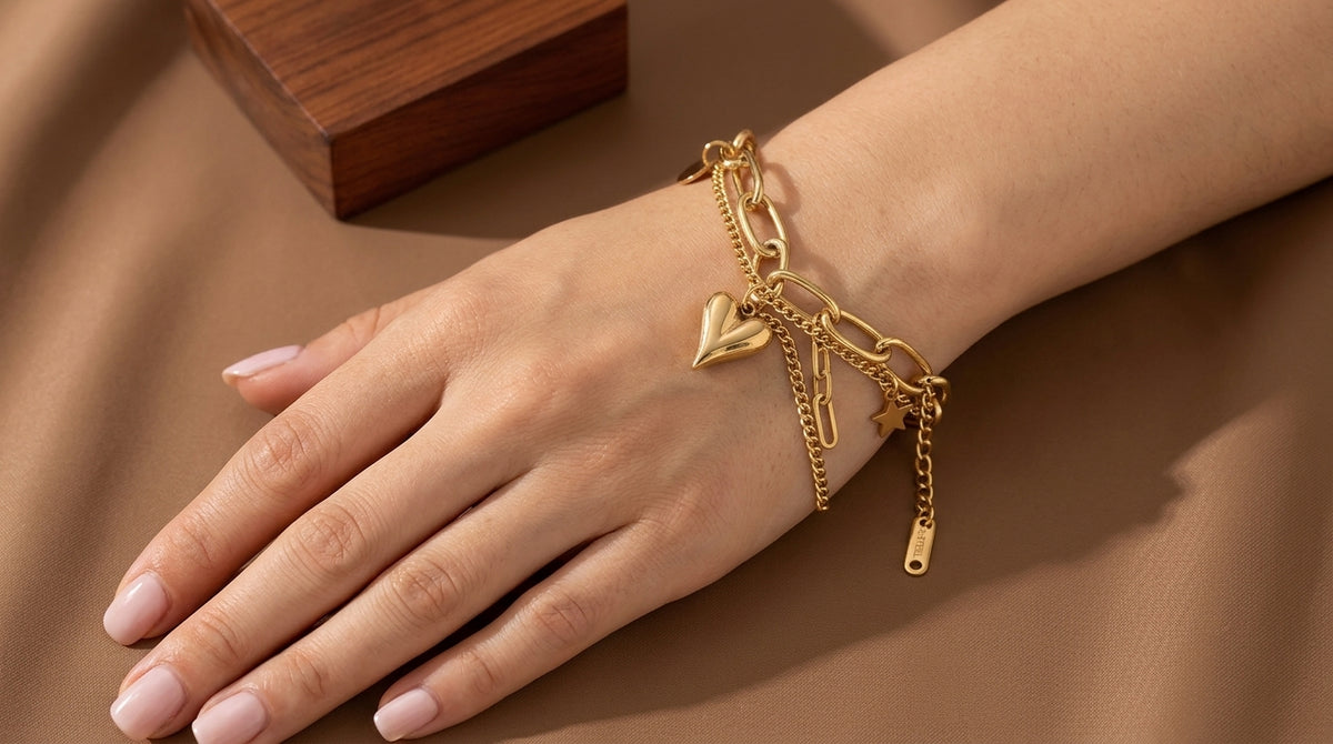 Brazalete dije de corazón